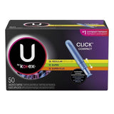 U BY KOTEX CLICK TAMPONS VARIETY PACK UNSCENTED 50 COUNT