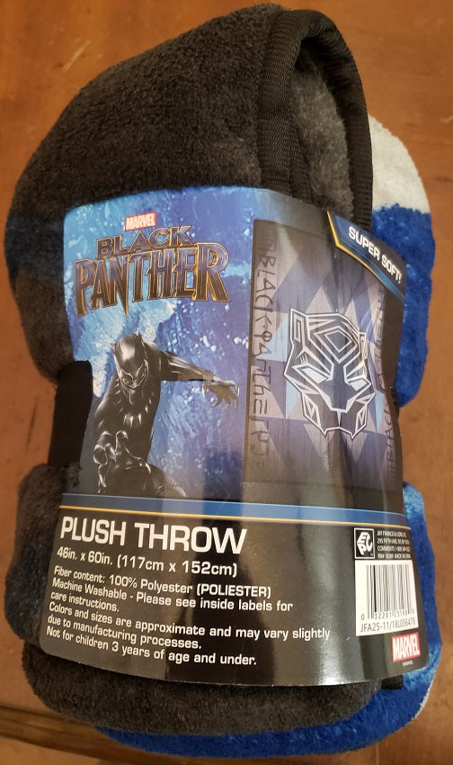 Marvel Black Panther Super Soft Plush Throw Blanket 46