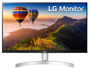 LG 27MN60T-W 27” FHD IPS 3-Side Borderless Monitor with Dual HDMI & Stand