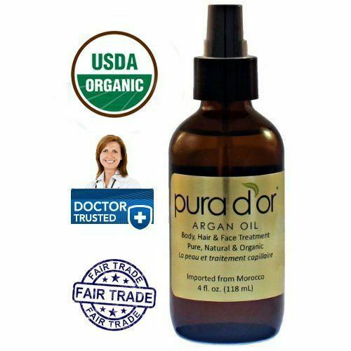 PURA D’OR 100% Pure, Natural & Organic Argan Oil  - 4 fl oz